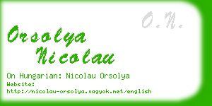 orsolya nicolau business card